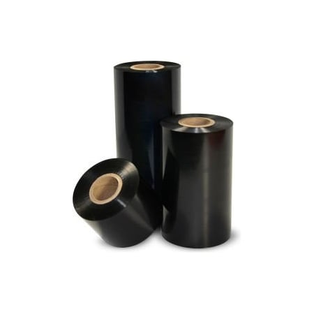 Blue Star Zebra 2100 Wax Ribbons, 4-1/8inW x 1476'L, 1in Core, Black, 12 Rolls/Case 02100BK10645